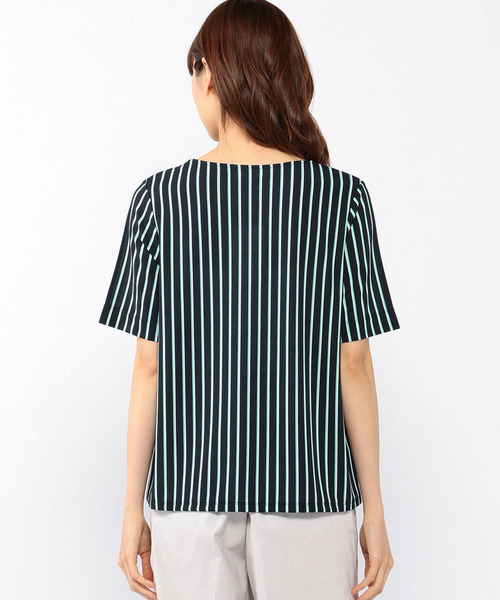 A/C DESIGN BY ALPHA CUBIC（エーシーデザインバイアルファキュービック）の「ボーダープルオーバー（Tシャツ/カットソー・レディース・オフホワイト/サックスブルー/グリーン・M size/L size）」の11枚目の写真