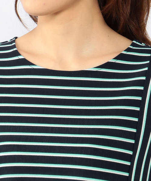 A/C DESIGN BY ALPHA CUBIC（エーシーデザインバイアルファキュービック）の「ボーダープルオーバー（Tシャツ/カットソー・レディース・オフホワイト/サックスブルー/グリーン・M size/L size）」の10枚目の写真