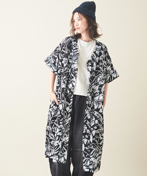 セール トロピカルフラワープリント ガウンワンピース ワンピース