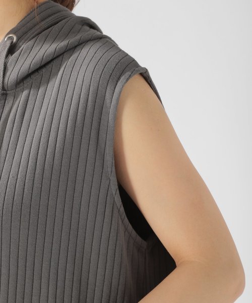 BAYFLOW（ベイフロー）の「フードツキリブワンピース（ワンピース・レディース・ベージュ/ブルー/チャコール・FREE）」の11枚目の写真