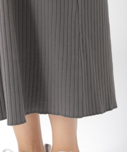 BAYFLOW（ベイフロー）の「フードツキリブワンピース（ワンピース・レディース・ベージュ/ブルー/チャコール・FREE）」の4枚目の写真