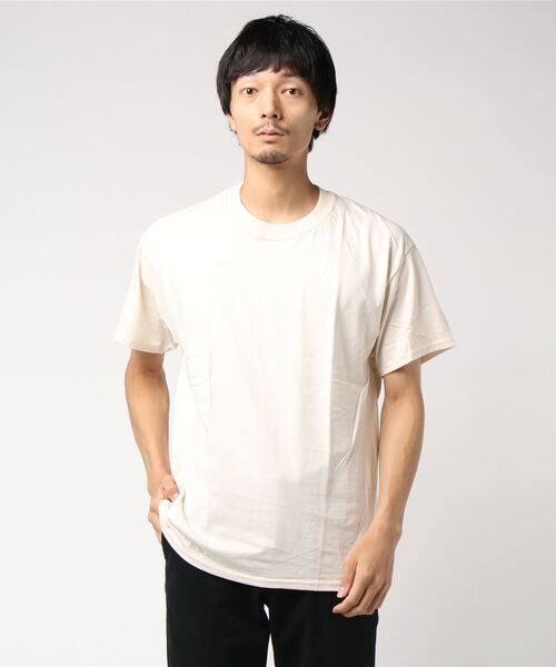 HANES(ヘインズ)の「【Hanes/ヘインズ】(UN)ビィーフィーTシャツ(Tシャツ/カットソー・メンズ・ネイビー/マルーン/グレー/ブラウン/ライム/イエロー系その他/パープル/オレンジ/ピンク/グリーン/ナチュラル/オリーブ/ブラック/ホワイト・MEDIUM/LARGE/X-LARGE)」の6枚目の写真