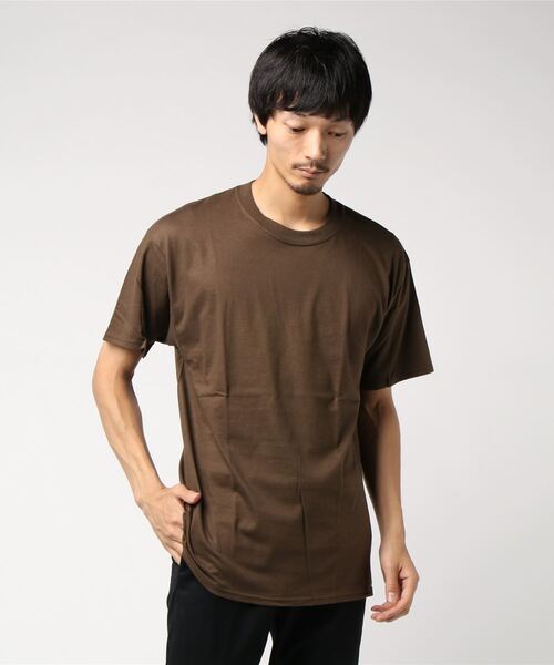 HANES(ヘインズ)の「【Hanes/ヘインズ】(UN)ビィーフィーTシャツ(Tシャツ/カットソー・メンズ・ネイビー/マルーン/グレー/ブラウン/ライム/イエロー系その他/パープル/オレンジ/ピンク/グリーン/ナチュラル/オリーブ/ブラック/ホワイト・MEDIUM/LARGE/X-LARGE)」の5枚目の写真