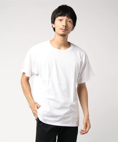 HANES(ヘインズ)の「【Hanes/ヘインズ】(UN)ビィーフィーTシャツ(Tシャツ/カットソー・メンズ・ネイビー/マルーン/グレー/ブラウン/ライム/イエロー系その他/パープル/オレンジ/ピンク/グリーン/ナチュラル/オリーブ/ブラック/ホワイト・MEDIUM/LARGE/X-LARGE)」の2枚目の写真