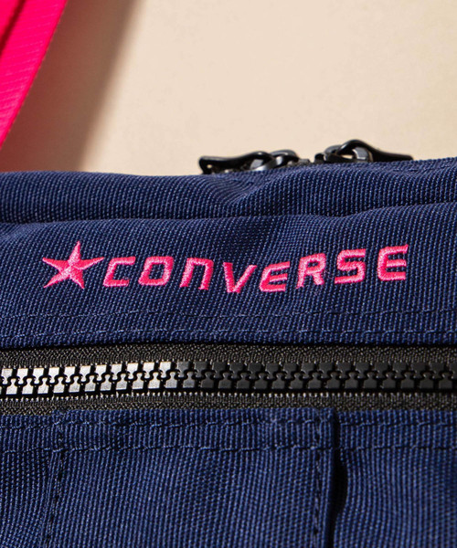 CONVERSE(コンバース)の「∴WEGO/CONVERSE 別注ロゴスクエアショルダーバッグ(ショルダーバッグ・メンズ・ブラック/ブルー系その他/ライトピンク/ライトパープル/ベージュ・FREE)」の11枚目の写真