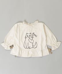 nino | [90-120]ねこ刺繍 チュニック(その他トップス)
