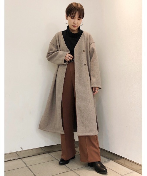 PAGEBOY（ページボーイ）の「コアジャージガウンコート（ダウンジャケット/コート・レディース・ブラック/ダークブラウン/モカ・FREE）」の22枚目の写真