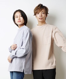 ビッグシルエットモックネックTシャツ(IR) オーバーサイズ メンズ レディース