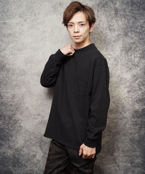 おしゃれスタ(オシャレスタ)の「ビッグシルエットモックネックTシャツ(IR) オーバーサイズ メンズ レディース(Tシャツ/カットソー・レディース・ホワイト/ブラック/ベージュ/パープル/サンドベージュ/サックスブルー/パープル系その他/グリーン/チャコールグレー・M/L/XL)」の17枚目の写真