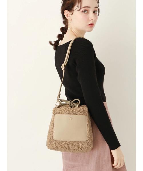 earth music&ecology（アースミュージックアンドエコロジー）の「モコモコボアバッグ＊（ショルダーバッグ・レディース・ベージュ/モカ/ブラック・FREE）」の14枚目の写真