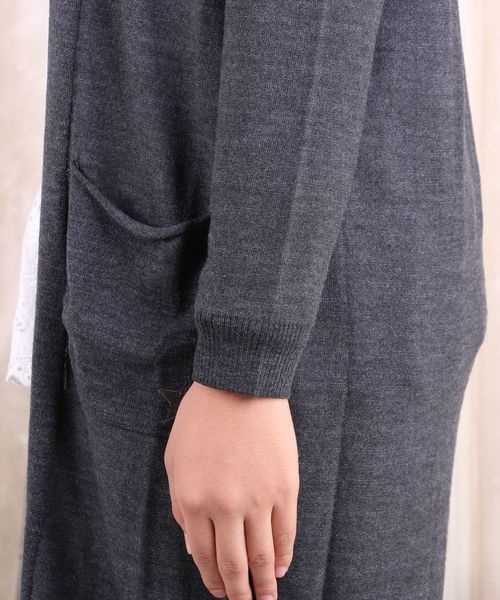 sabstreet my standard(サブストリートマイスタンダード)の「『CHARLI(チャーリー)』星刺繍入りウォッシャブルロングニットカーディガン【大きいサイズ対応】【9号(M)~19号(5L)】(カーディガン/ボレロ・レディース・ネイビー/レッド系その他/ブラック・19号/15号/9号)」の12枚目の写真