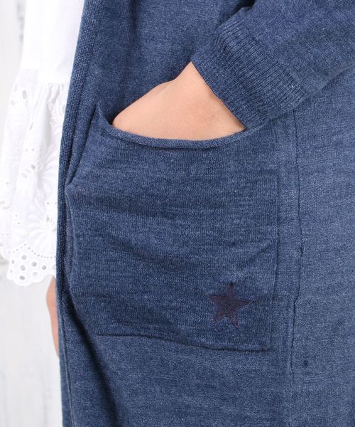 sabstreet my standard(サブストリートマイスタンダード)の「『CHARLI(チャーリー)』星刺繍入りウォッシャブルロングニットカーディガン【大きいサイズ対応】【9号(M)~19号(5L)】(カーディガン/ボレロ・レディース・ネイビー/レッド系その他/ブラック・19号/15号/9号)」の19枚目の写真
