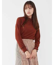 起毛テレコメロー トップス