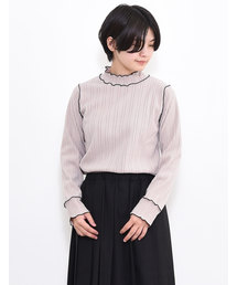 起毛テレコメロー トップス