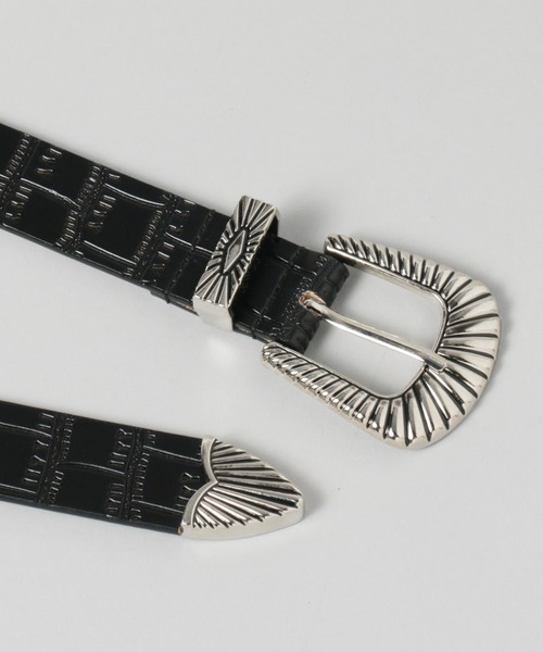 HARE（ハレ）の「レザーウエスタンベルト(HARE)（ベルト・レディース・ブラック/ベージュ/ブラック系その他/ベージュ系その他/ライトグレー/ホワイト系その他・FREE）」の11枚目の写真