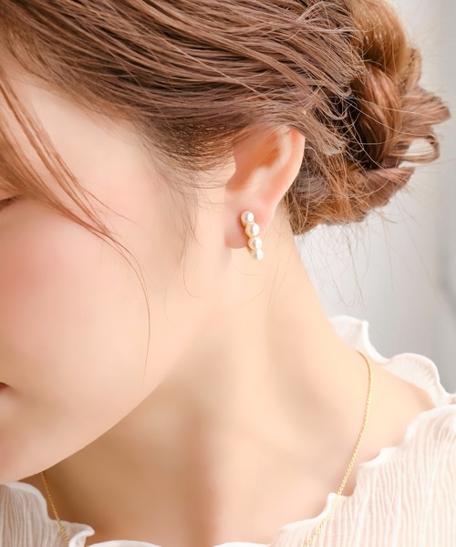 Phoebe（フィービィー）の「【シリーズ累計販売　15,000点突破！】【痛くないシリーズ】ノーブルパールエアリーイヤリング/大ぶり（イヤリング・レディース・ゴールド/ゴールド系その他/シルバー系その他/グレー/シルバー/ピンクゴールド・FREE）」の21枚目の写真