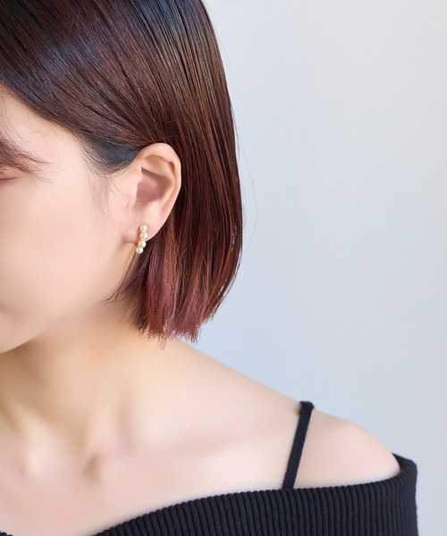 Phoebe（フィービィー）の「【シリーズ累計販売　15,000点突破！】【痛くないシリーズ】ノーブルパールエアリーイヤリング/大ぶり（イヤリング・レディース・ゴールド/ゴールド系その他/シルバー系その他/グレー/シルバー/ピンクゴールド・FREE）」の15枚目の写真