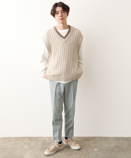 JUNRED（ジュンレッド）の「(美シルエット・高機能を兼ね備えた)ウォッシャブルサージスリム（スラックス・メンズ・ブラック/ベージュ/ベージュ系その他/サックスブルー・S/M/L/LL）」の20枚目の写真