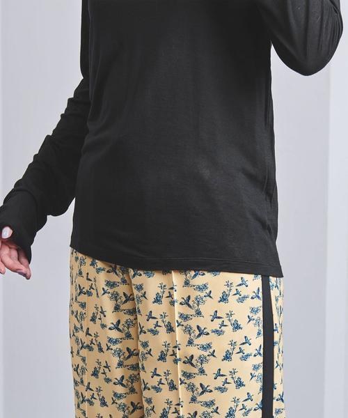 BASERANGE（ベースレンジ）の「＜BASERANGE（ベースレンジ）＞ロング スリーブ Tシャツ（Tシャツ/カットソー・レディース・ベージュ/ブラック/ナチュラル・FREE）」の15枚目の写真