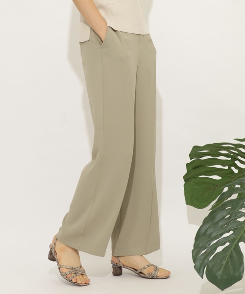 SENSE OF PLACE by URBAN RESEARCH(センスオブプレイスバイアーバンリサーチ)の「カラーワイドスラックス(その他パンツ・レディース・アイボリー/ラベンダー/ベージュ/ライトカーキ/ブラック・MEDIUM/LARGE/SMALL)」の4枚目の写真