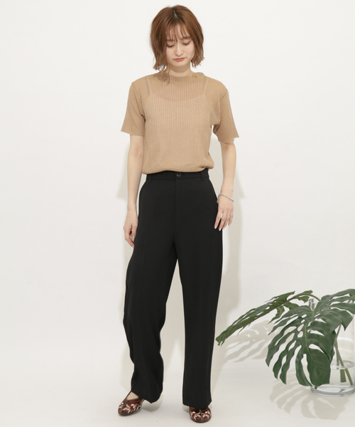 SENSE OF PLACE by URBAN RESEARCH(センスオブプレイスバイアーバンリサーチ)の「カラーワイドスラックス(その他パンツ・レディース・アイボリー/ラベンダー/ベージュ/ライトカーキ/ブラック・MEDIUM/LARGE/SMALL)」の8枚目の写真