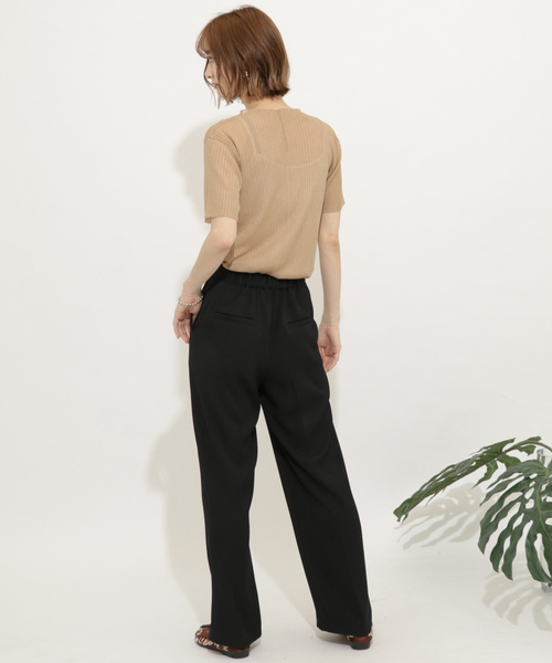 SENSE OF PLACE by URBAN RESEARCH(センスオブプレイスバイアーバンリサーチ)の「カラーワイドスラックス(その他パンツ・レディース・アイボリー/ラベンダー/ベージュ/ライトカーキ/ブラック・MEDIUM/LARGE/SMALL)」の7枚目の写真