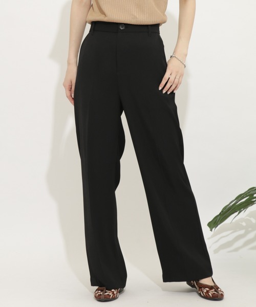 SENSE OF PLACE by URBAN RESEARCH(センスオブプレイスバイアーバンリサーチ)の「カラーワイドスラックス(その他パンツ・レディース・アイボリー/ラベンダー/ベージュ/ライトカーキ/ブラック・MEDIUM/LARGE/SMALL)」の1枚目の写真