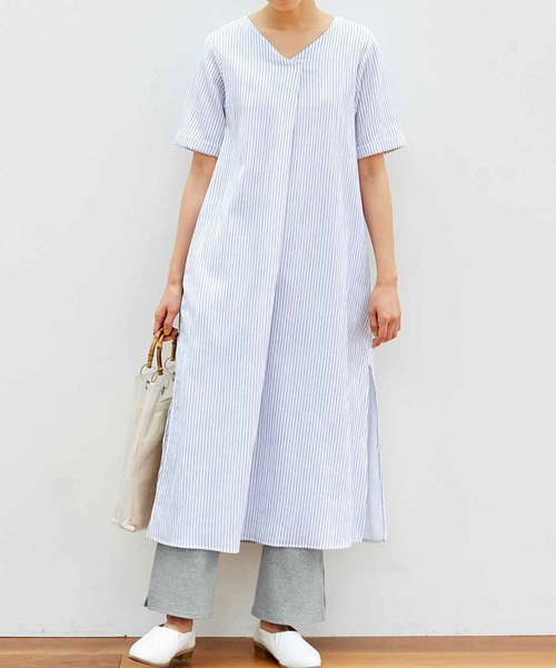 Live in comfort（リブインコンフォート）の「リブ　イン　コンフォート　ムレずに涼やか！こっそりメッシュのＵＶカットリブワイドパンツ（その他パンツ・レディース・ブラック/オートミール/杢グレー・1/2/4/3）」の8枚目の写真