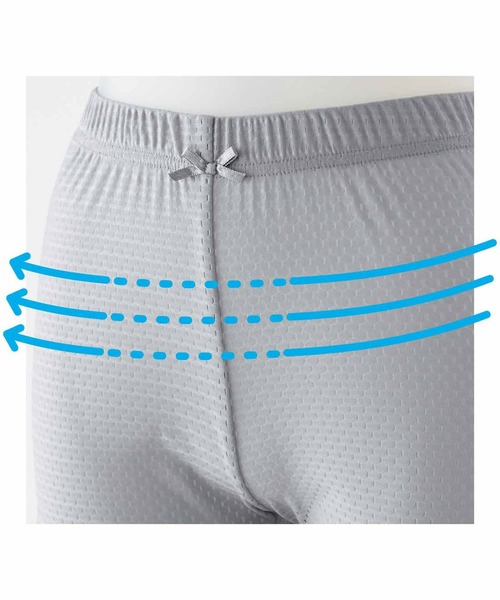 Live in comfort（リブインコンフォート）の「リブ　イン　コンフォート　ムレずに涼やか！こっそりメッシュのＵＶカットリブワイドパンツ（その他パンツ・レディース・ブラック/オートミール/杢グレー・1/2/4/3）」の9枚目の写真