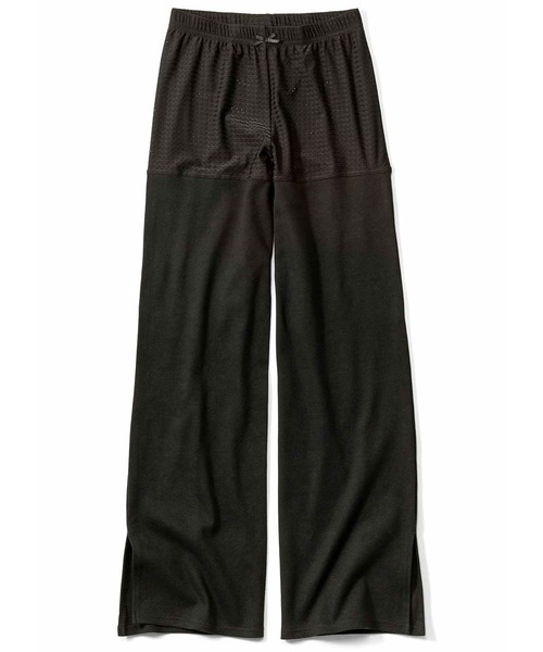 Live in comfort（リブインコンフォート）の「リブ　イン　コンフォート　ムレずに涼やか！こっそりメッシュのＵＶカットリブワイドパンツ（その他パンツ・レディース・ブラック/オートミール/杢グレー・1/2/4/3）」の4枚目の写真