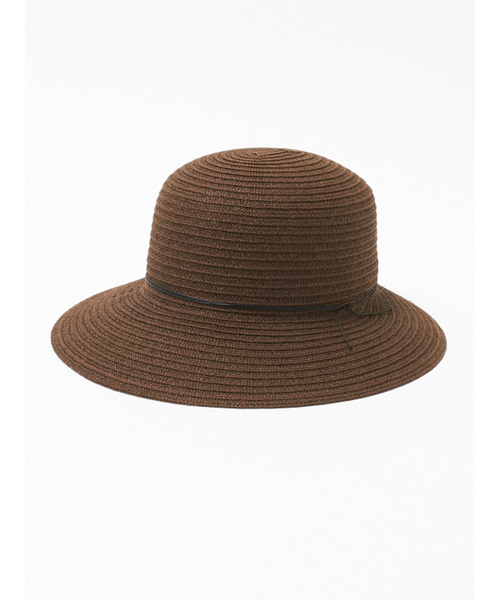 collex（コレックス）の「【紫外線対策】ペーパーつば広ハット（ハット・レディース・ベージュ/ブラウン・フリー）」の2枚目の写真