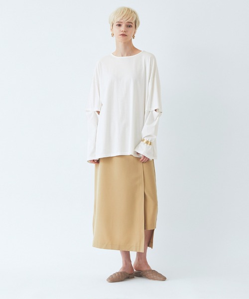 titivate（ティティベイト）の「ﾏﾙﾁwayﾌﾟﾙｵｰﾊﾞｰ（Tシャツ/カットソー・レディース・ホワイト/ブラック/モカ・FREE）」の13枚目の写真