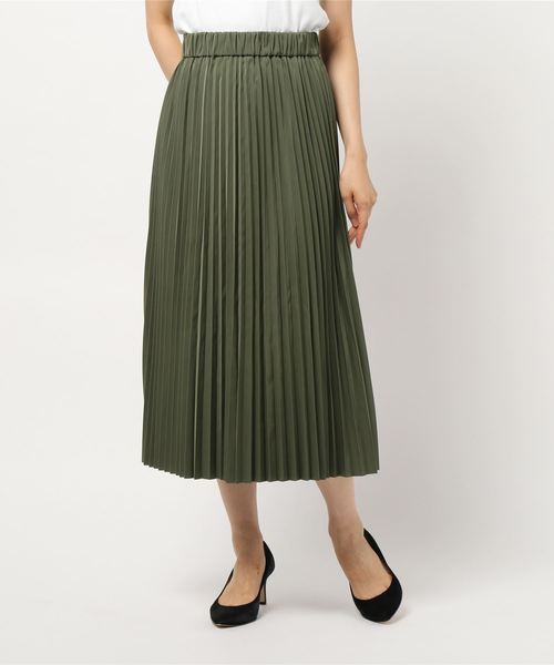 INTERPLANET(インタープラネット)の「リバーシブル配色タフタスカート(スカート・レディース・サックスブルー/ネイビー/カーキ・FREE)」の2枚目の写真