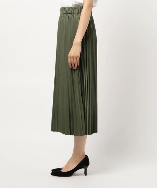 INTERPLANET(インタープラネット)の「リバーシブル配色タフタスカート(スカート・レディース・サックスブルー/ネイビー/カーキ・FREE)」の4枚目の写真