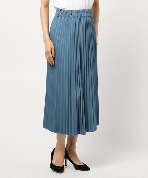 INTERPLANET(インタープラネット)の「リバーシブル配色タフタスカート(スカート・レディース・サックスブルー/ネイビー/カーキ・FREE)」の7枚目の写真