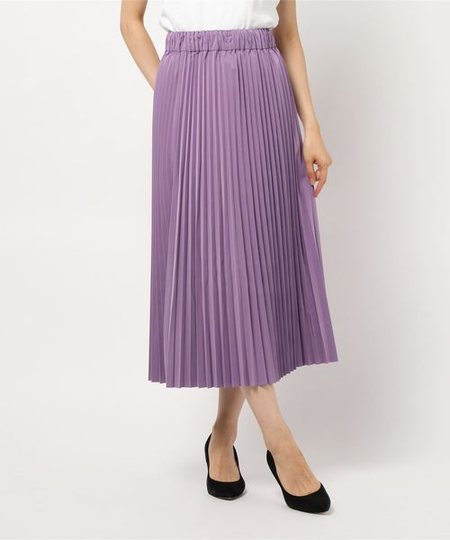 INTERPLANET(インタープラネット)の「リバーシブル配色タフタスカート(スカート・レディース・サックスブルー/ネイビー/カーキ・FREE)」の8枚目の写真