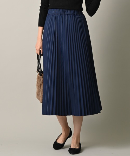 INTERPLANET(インタープラネット)の「リバーシブル配色タフタスカート(スカート・レディース・サックスブルー/ネイビー/カーキ・FREE)」の3枚目の写真