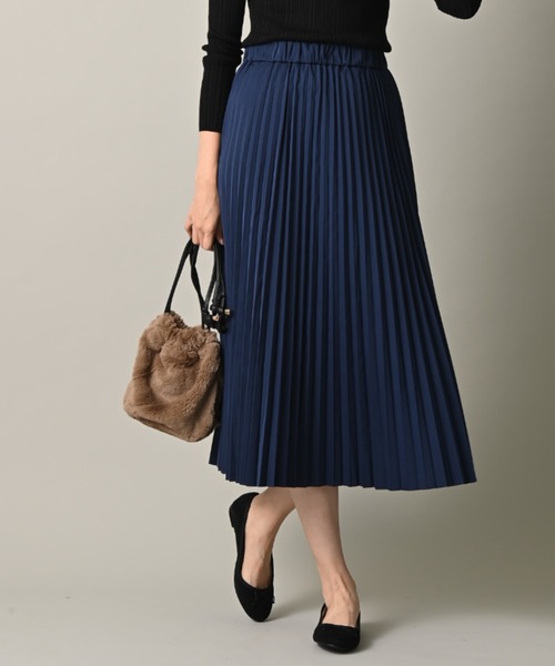 INTERPLANET(インタープラネット)の「リバーシブル配色タフタスカート(スカート・レディース・サックスブルー/ネイビー/カーキ・FREE)」の15枚目の写真