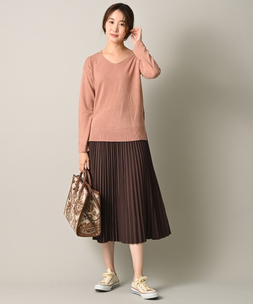 INTERPLANET(インタープラネット)の「リバーシブル配色タフタスカート(スカート・レディース・サックスブルー/ネイビー/カーキ・FREE)」の17枚目の写真