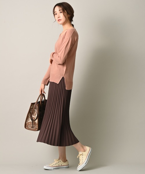 INTERPLANET(インタープラネット)の「リバーシブル配色タフタスカート(スカート・レディース・サックスブルー/ネイビー/カーキ・FREE)」の18枚目の写真