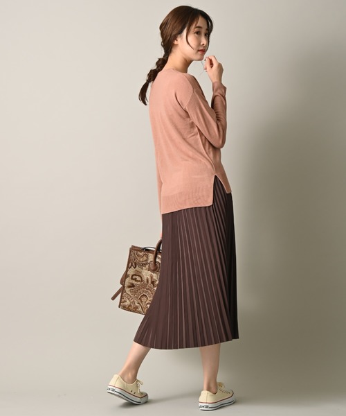 INTERPLANET(インタープラネット)の「リバーシブル配色タフタスカート(スカート・レディース・サックスブルー/ネイビー/カーキ・FREE)」の19枚目の写真