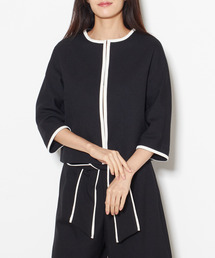 Tiara（ティアラ）の「バイカラージャケット（ノーカラージャケット