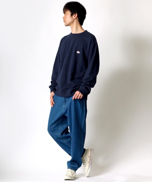 Dickies(ディッキーズ)の「Dickies/ディッキーズ ビッグシルエット ワンポイント ミニワッペン ロゴスウェット トレーナー(スウェット・メンズ・ホワイト/ブラック/ダークグリーン/ベージュ/ネイビー/ブラウン/グリーン/サックスブルー・M/L/XL)」の20枚目の写真