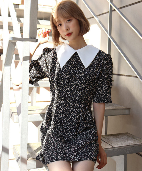 Titty Co ティティーアンドコー の Titty Co Petit ビックカラーフラワーワンピース ワンピース Wear Titty Co ティティーアンドコー の Titty Co Petit ビックカラーフラワーワンピース ワンピース Wear