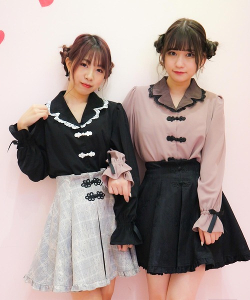 ROJITA（ロジータ）の「チャイナ風テーラードブラウス（シャツ/ブラウス・レディース・ブラック/ベージュ/ピンク・FREE）」の18枚目の写真