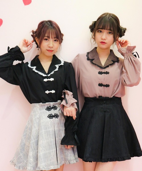 ROJITA（ロジータ）の「チャイナ風テーラードブラウス（シャツ/ブラウス・レディース・ブラック/ベージュ/ピンク・FREE）」の21枚目の写真