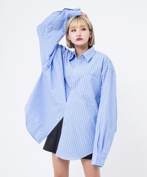 OY | 『OY/オーワイ』OVERSIZE STRIPE SHIRT/オーバーサイズ ストライプ シャツ ボタンダウン(シャツ/ブラウス)
