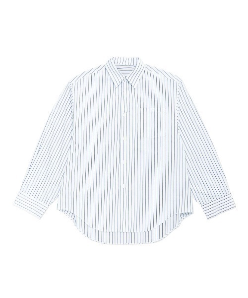 OY（オーワイ）の「『OY/オーワイ』OVERSIZE STRIPE SHIRT/オーバーサイズ ストライプ シャツ ボタンダウン（シャツ/ブラウス・メンズ・ホワイト/ブルー/ブラック・FREE）」の7枚目の写真