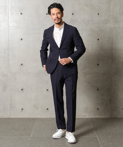 MEN'S BIGI（メンズビギ）の「【尾州産生地】ON/OFF兼用ウールチェックパンツ（スラックス・メンズ・ネイビー/グレー・01/03/02/04）」の22枚目の写真