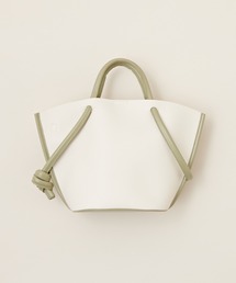 natural couture | バイカラー台形ミニトートバッグ(ショルダーバッグ)